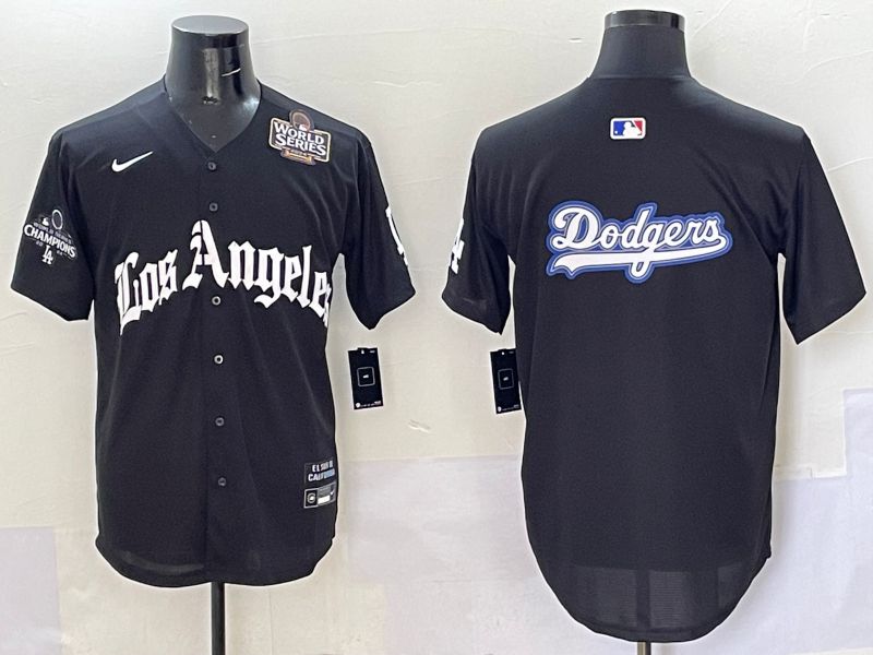 Men Los Angeles Dodgers Blank Black Five generations Joint Name 2025 Nike MLB Jersey style 66->los angeles dodgers->MLB Jersey